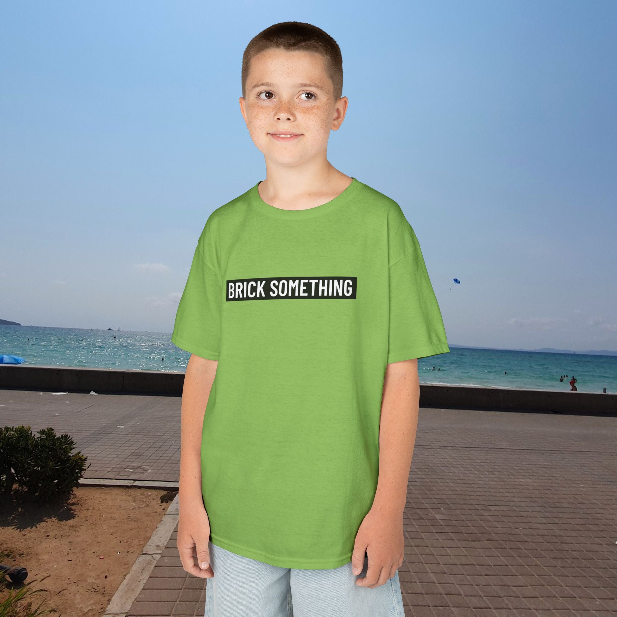 Brick Something Schriftzug T-Shirt Kinder