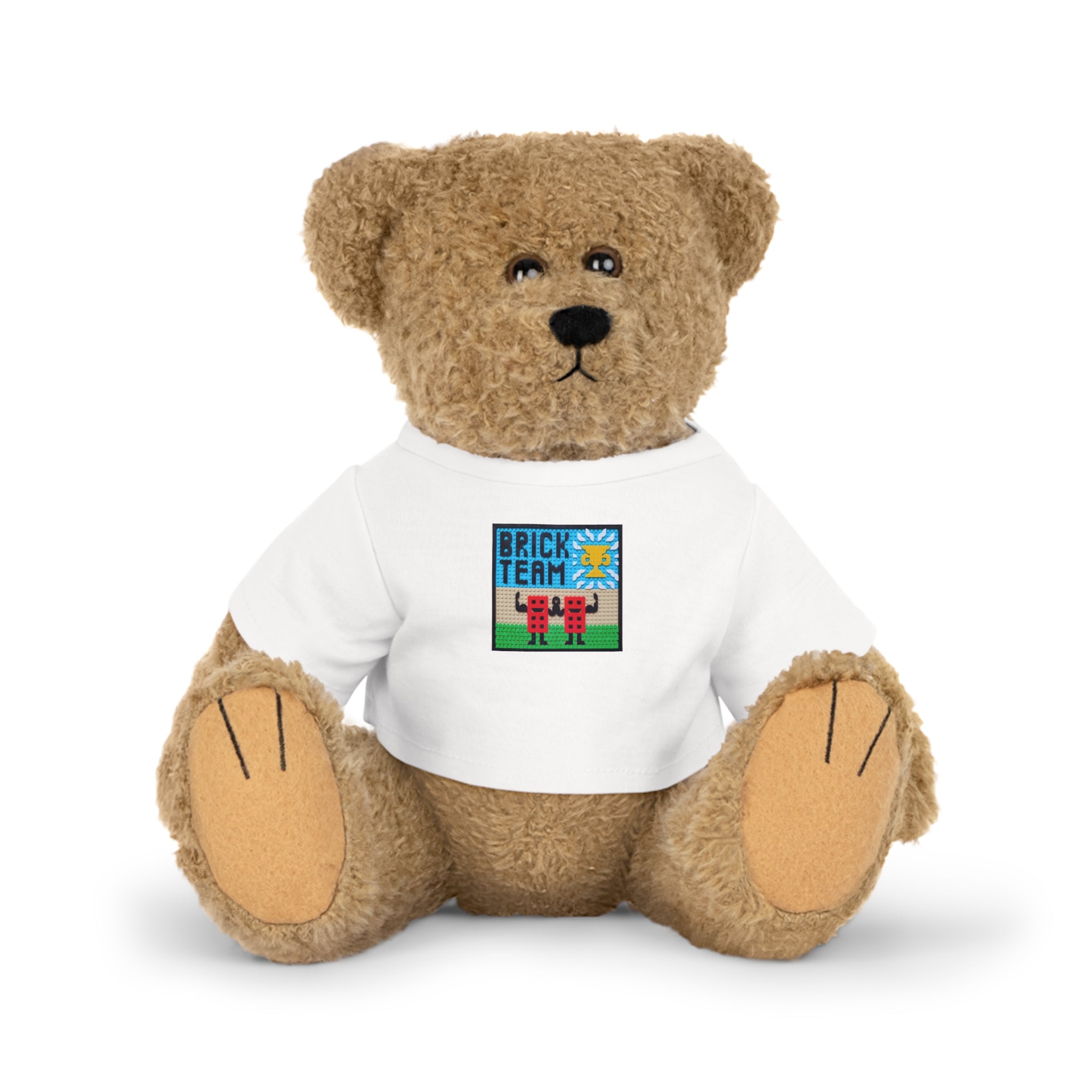Kuscheltier mit Brick Team Motiv