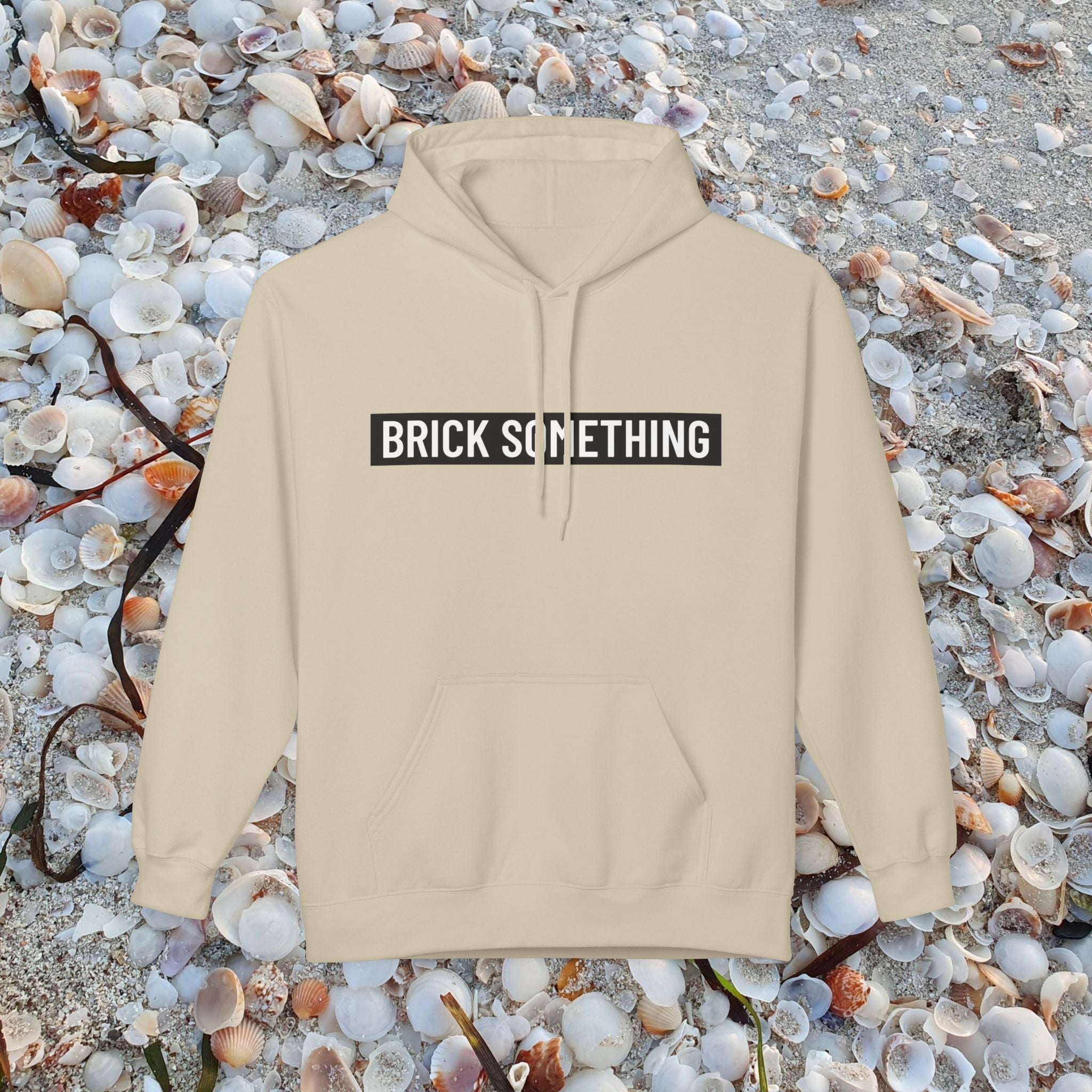 Brick Something Schriftzug Hoodie Männer