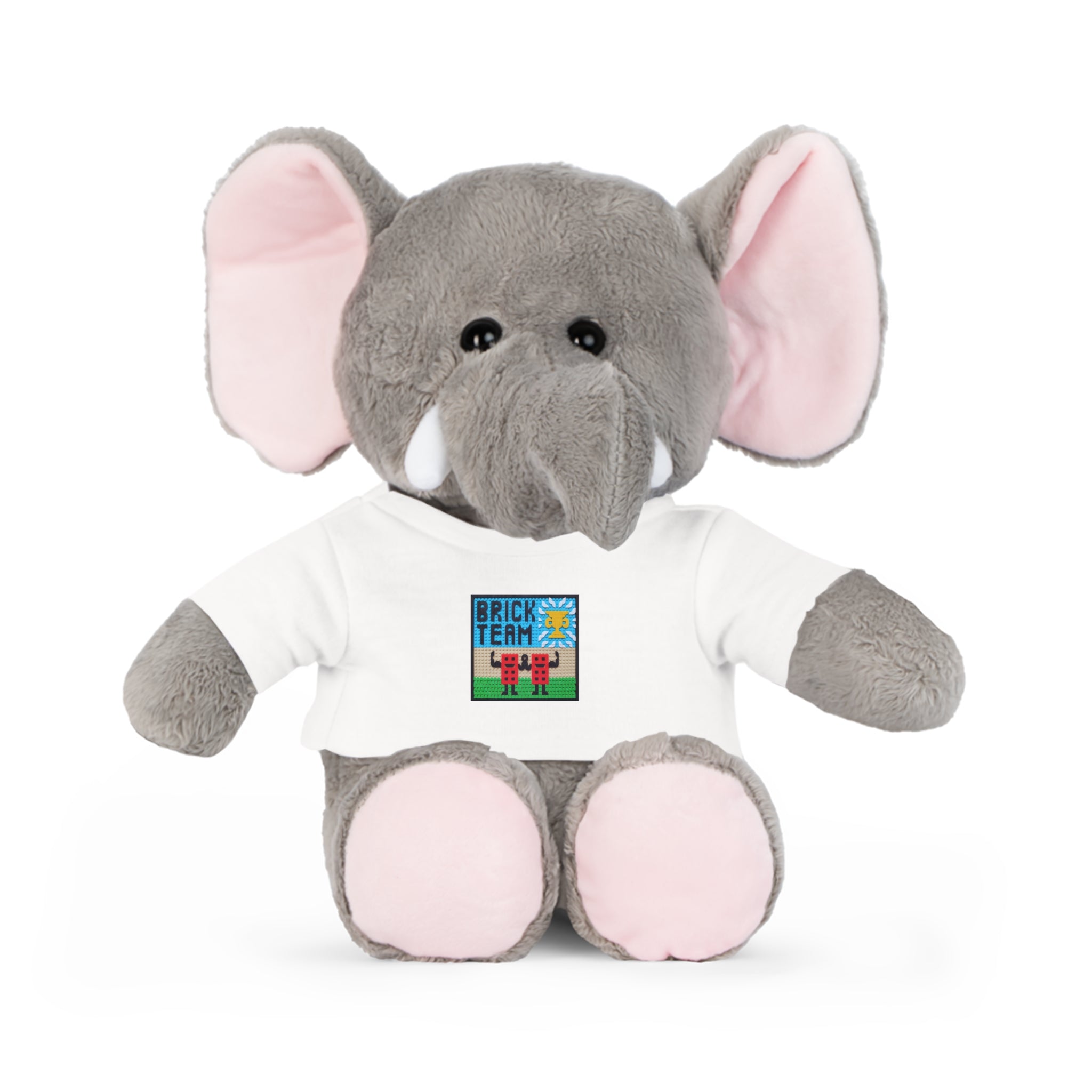 Kuscheltier mit Brick Team Motiv