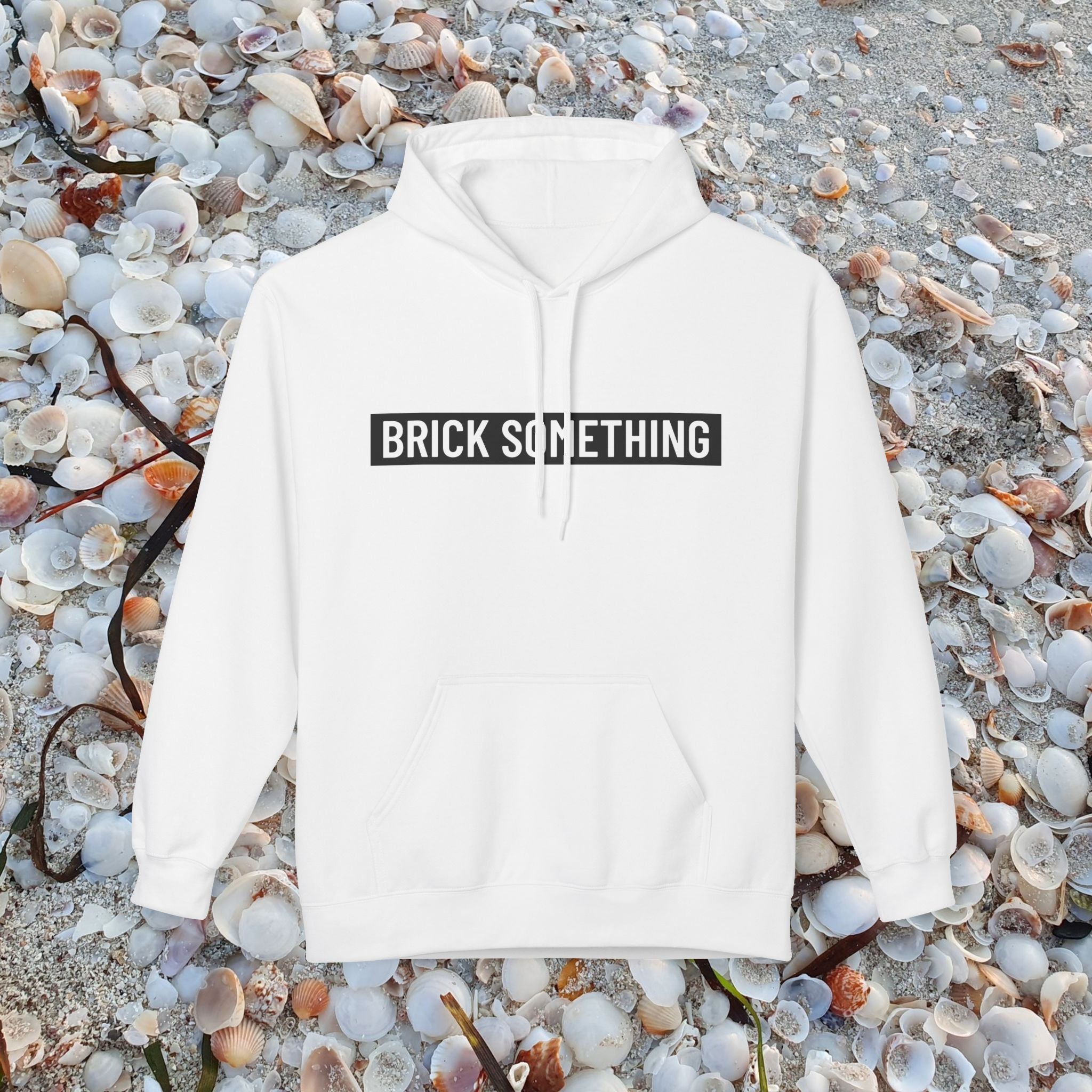 Brick Something Schriftzug Hoodie Männer