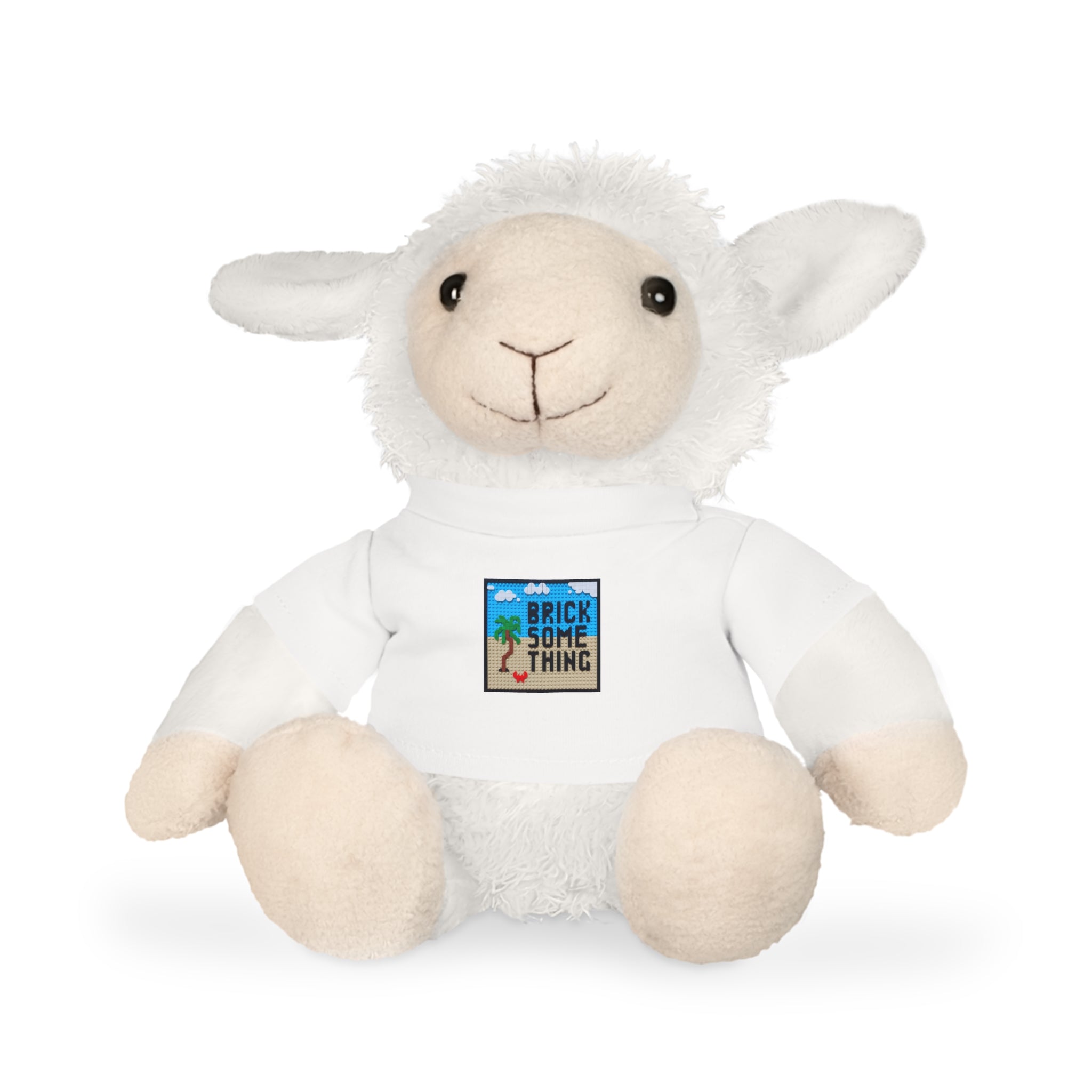 Kuscheltier mit Brick Something Logo Motiv