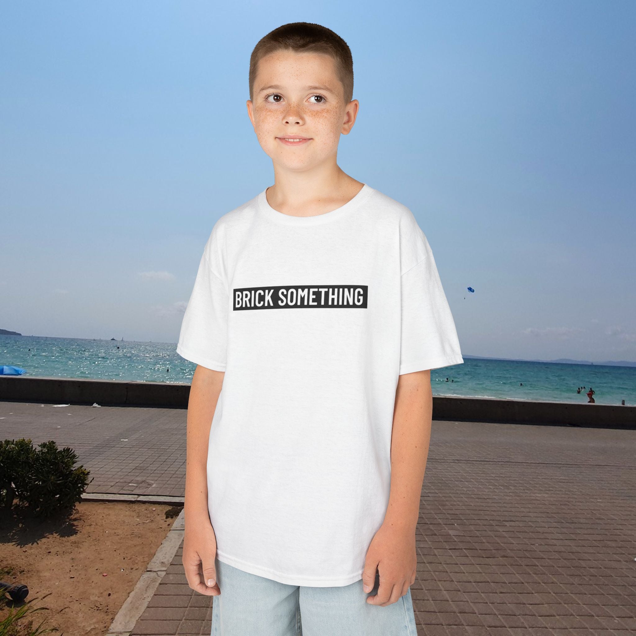 Brick Something Schriftzug T-Shirt Kinder