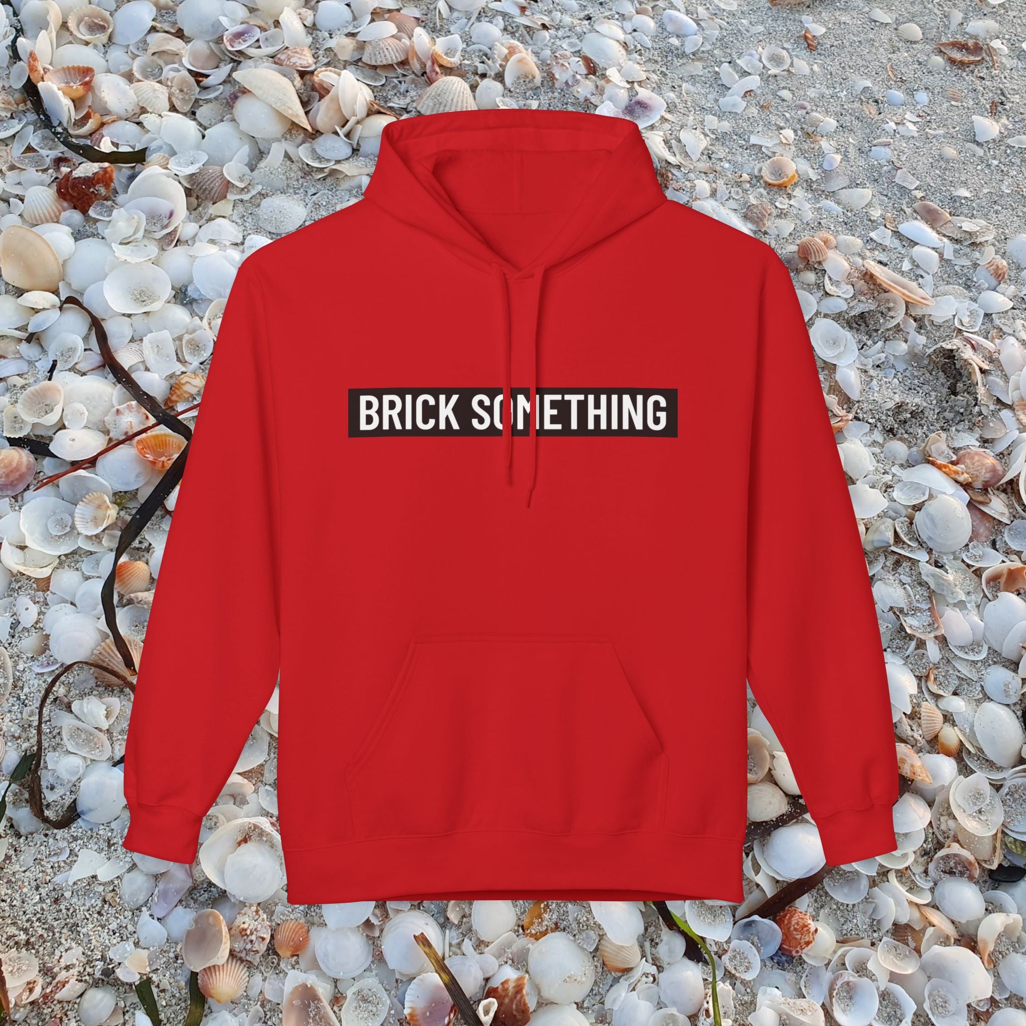Brick Something Schriftzug Hoodie Frauen