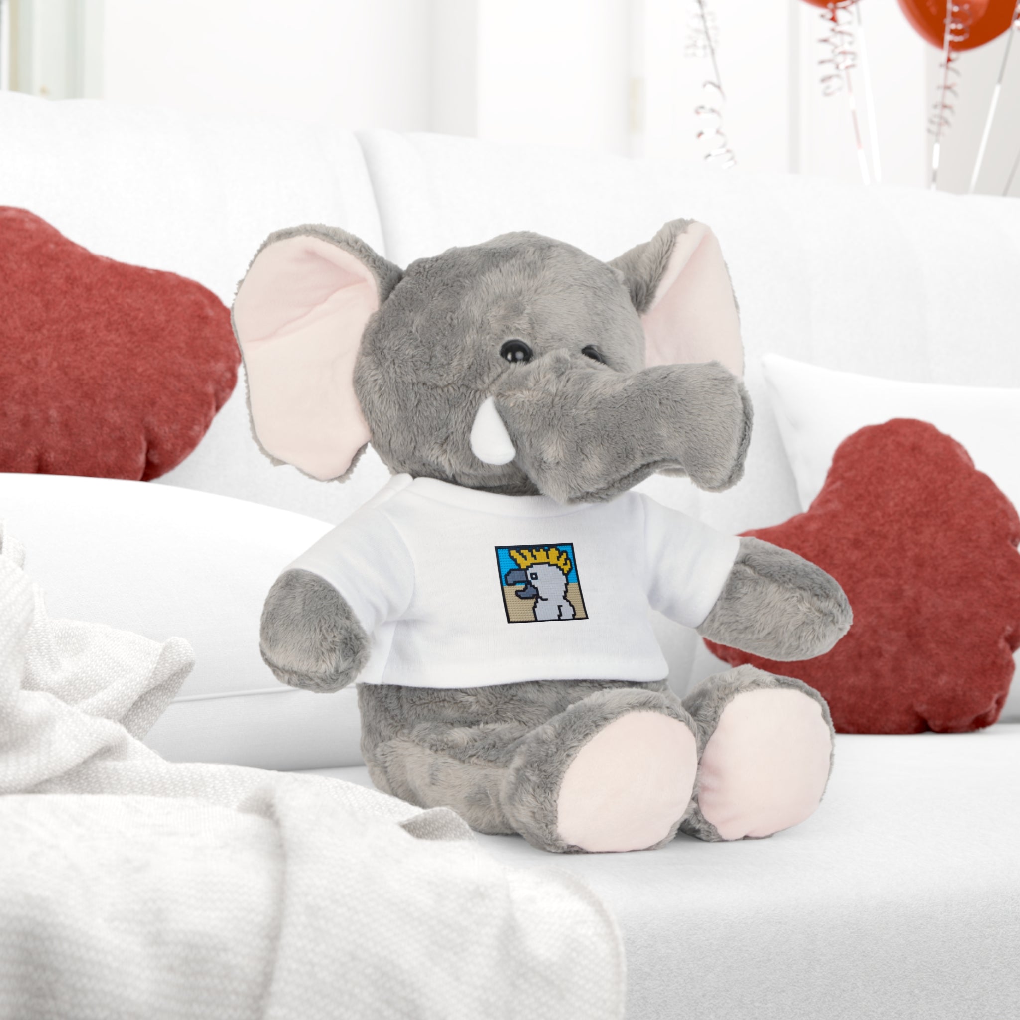 Kuscheltier mit Kakadu Motiv