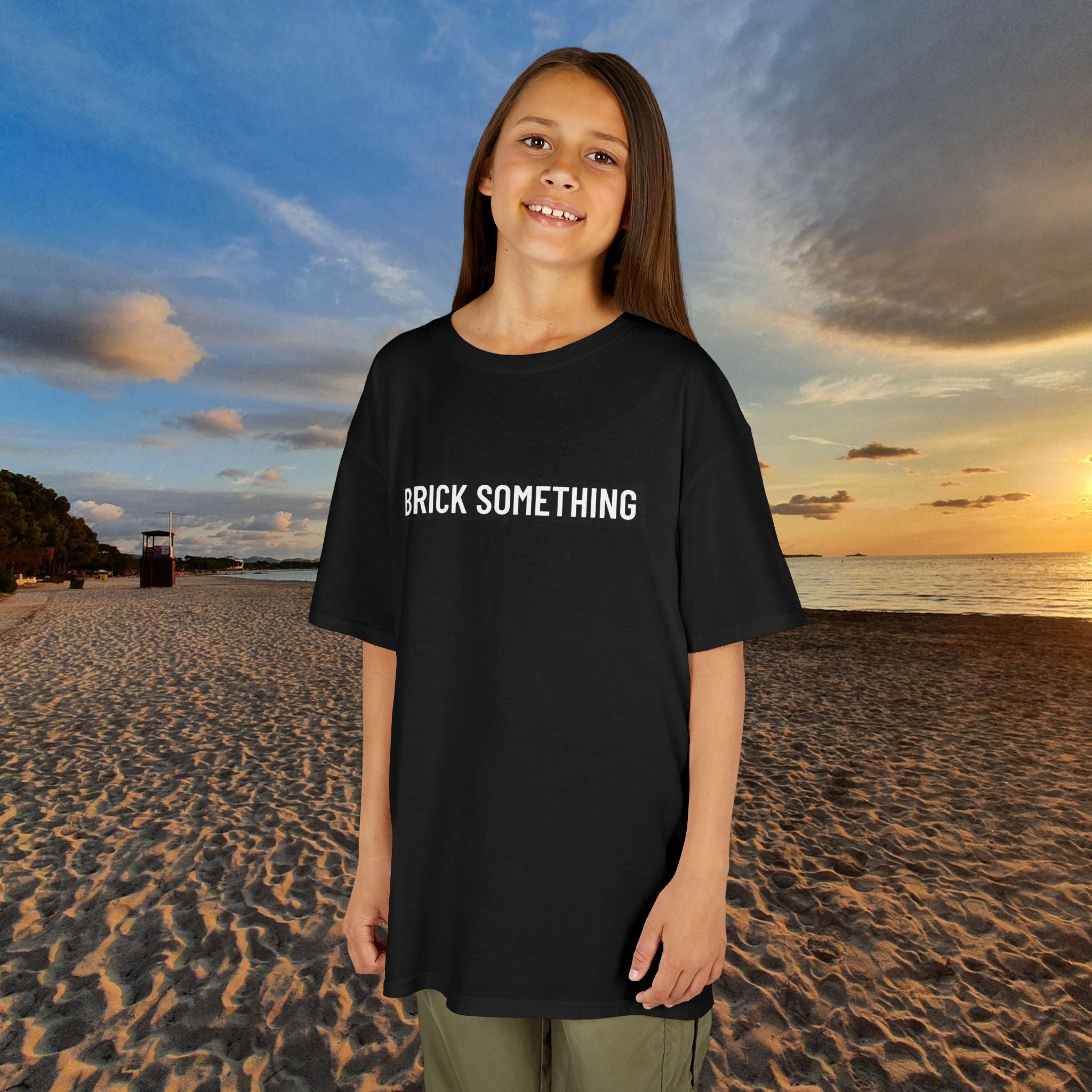 Brick Something Schriftzug T-Shirt Kinder