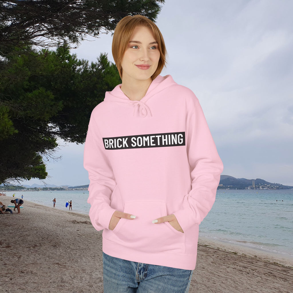 Brick Something Schriftzug Hoodie Frauen