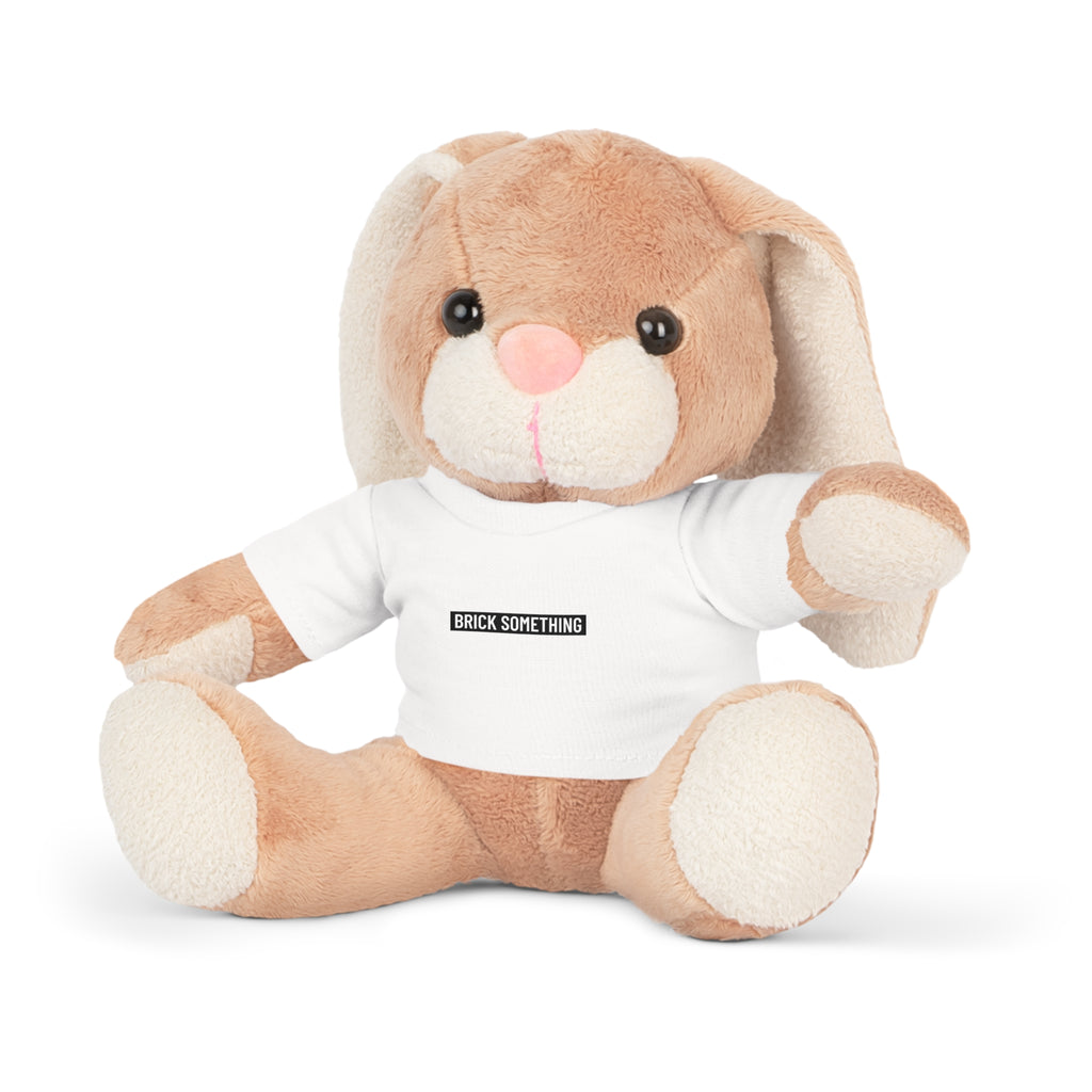 Kuscheltier mit Brick Something Schriftzug Motiv