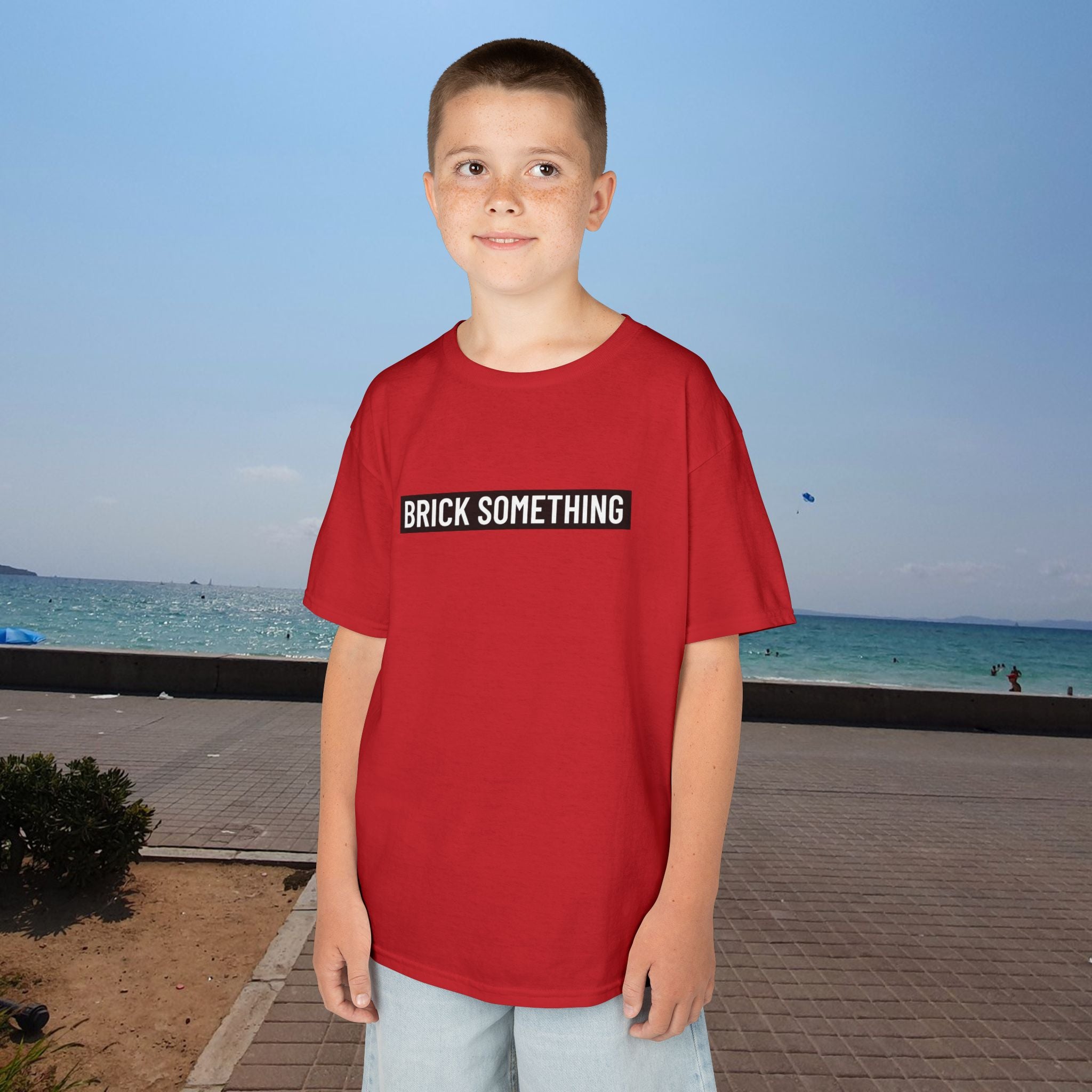 Brick Something Schriftzug T-Shirt Kinder