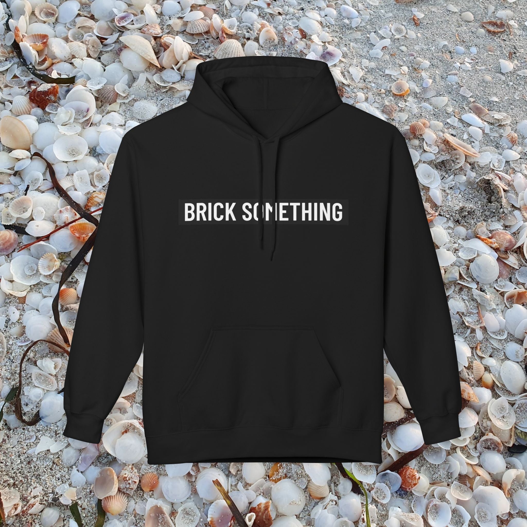 Brick Something Schriftzug Hoodie Männer