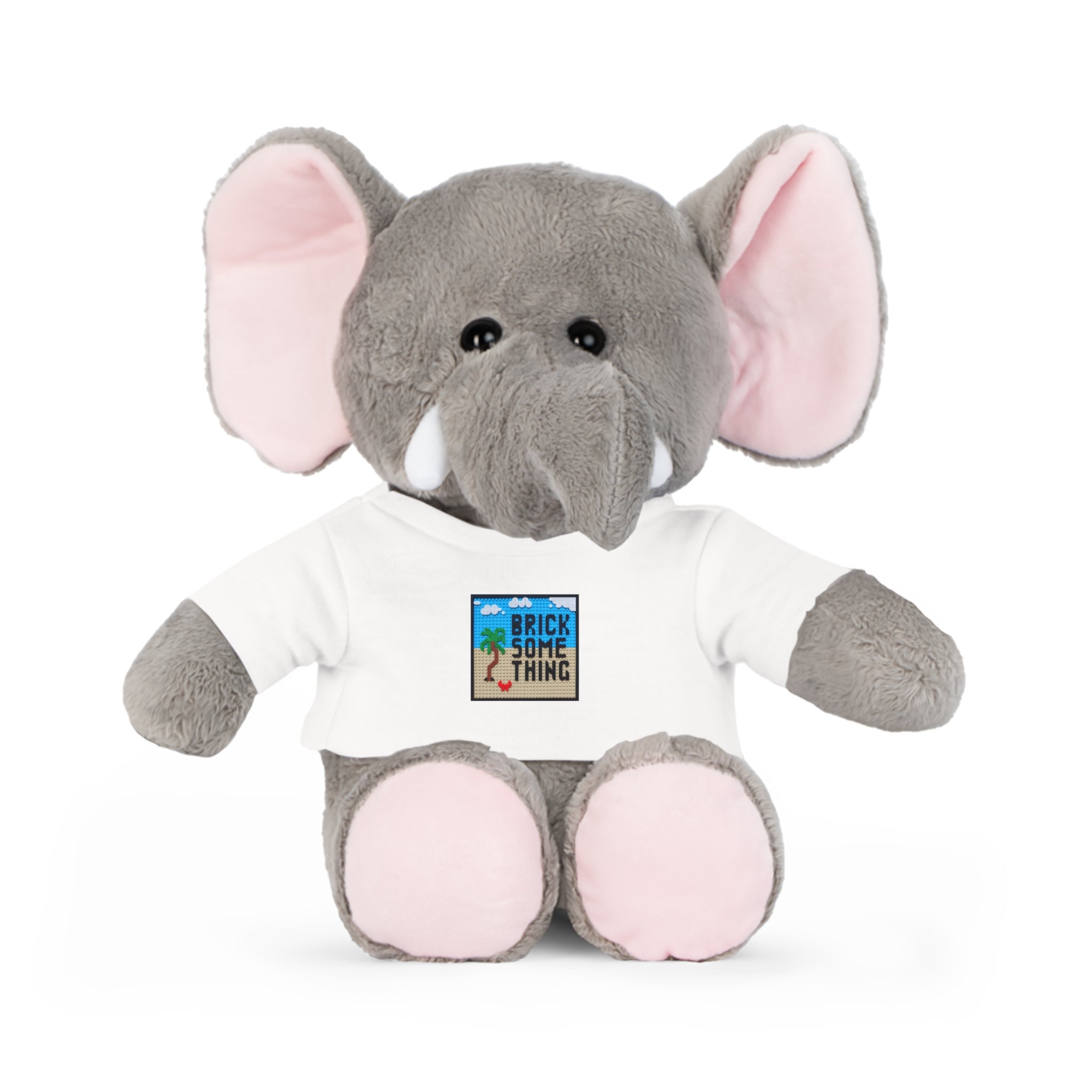 Kuscheltier mit Brick Something Logo Motiv