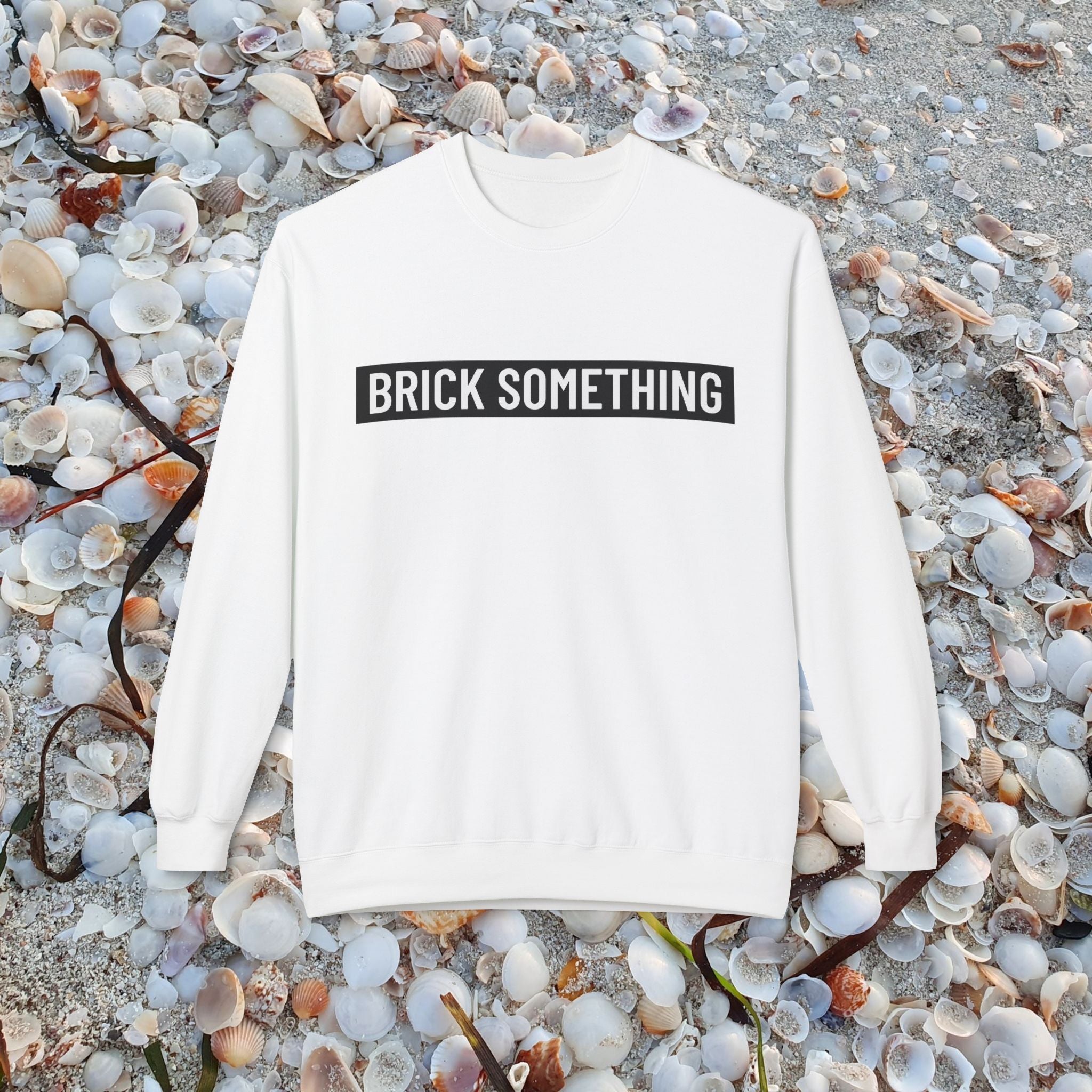 Brick Something Schriftzug Sweatshirt Männer