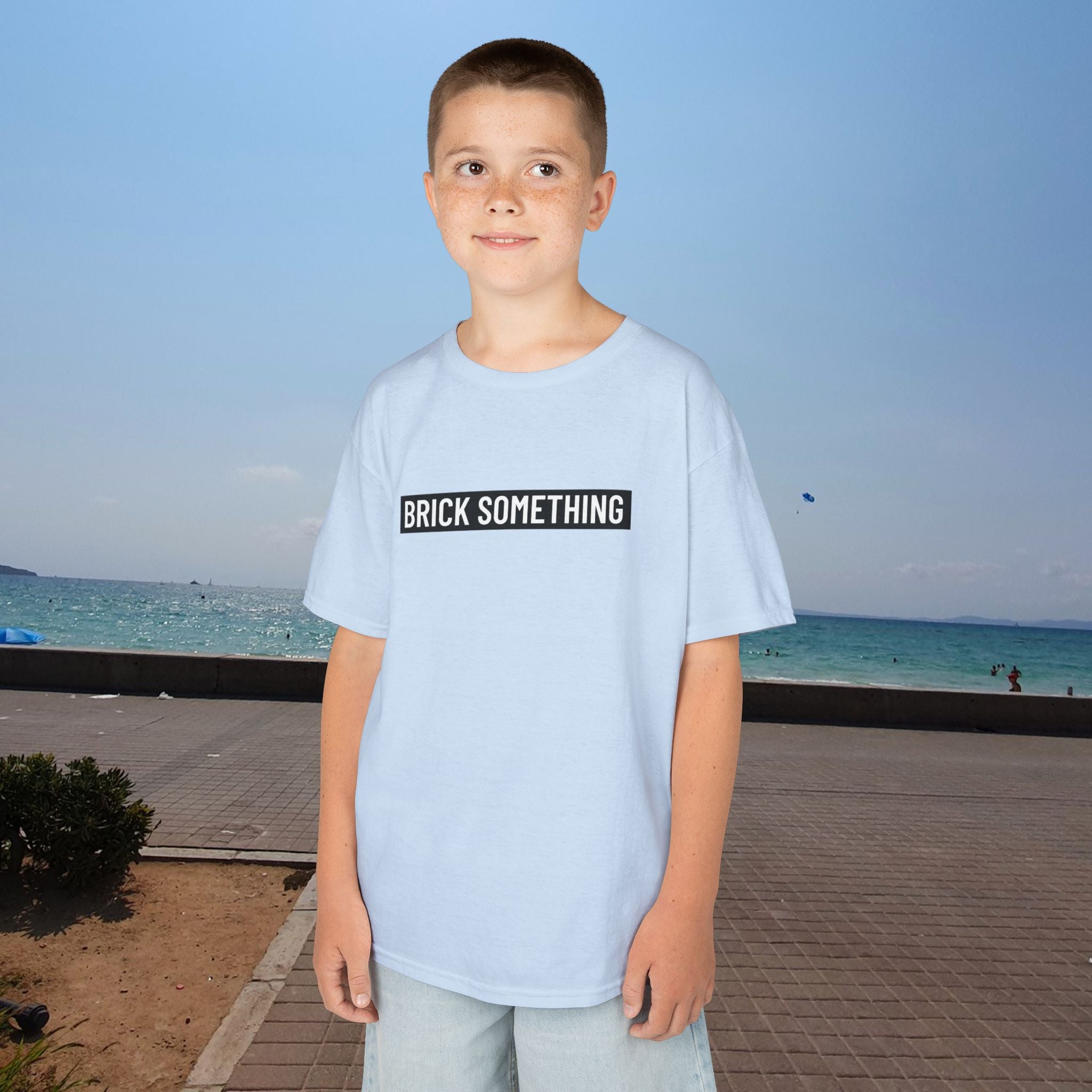 Brick Something Schriftzug T-Shirt Kinder