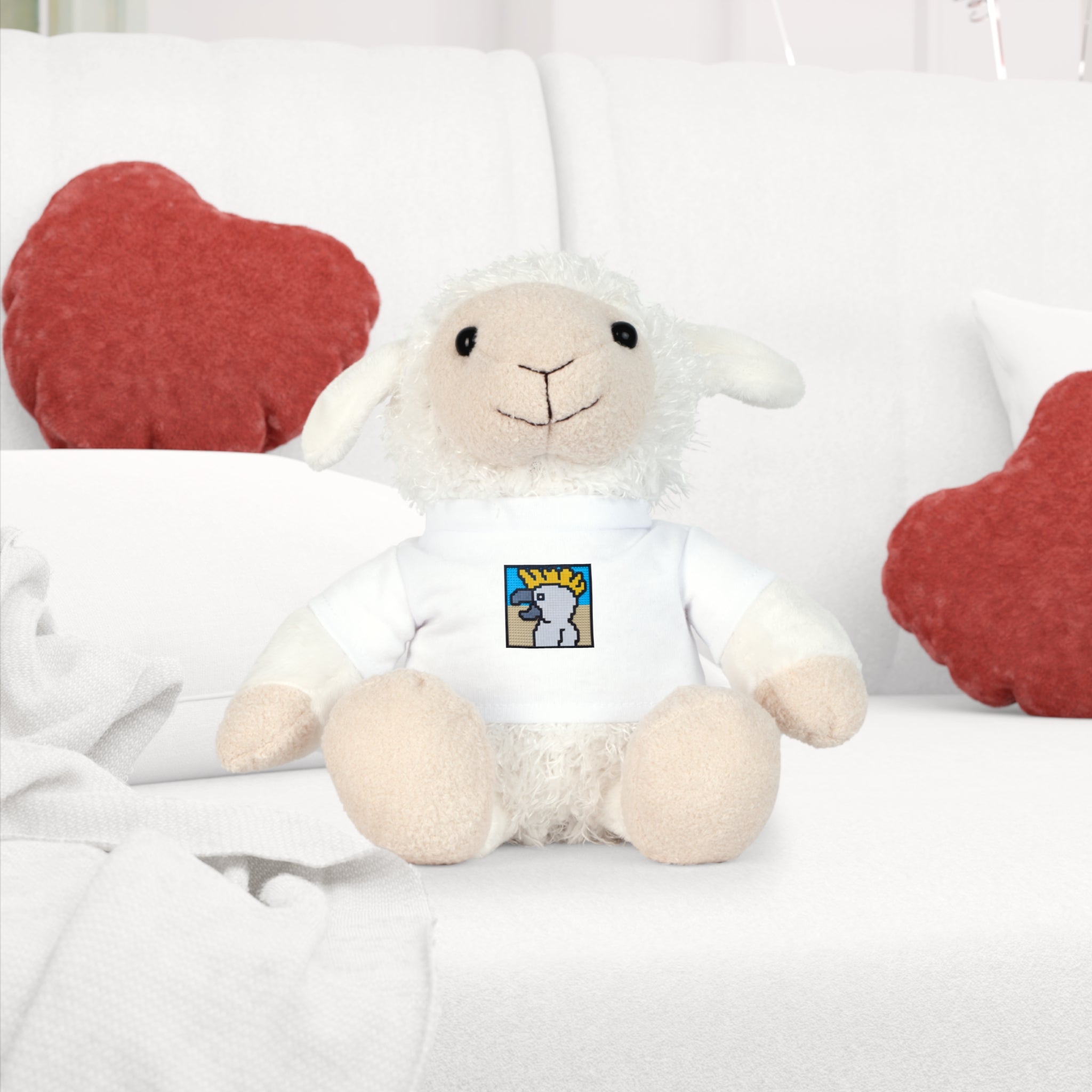 Kuscheltier mit Kakadu Motiv