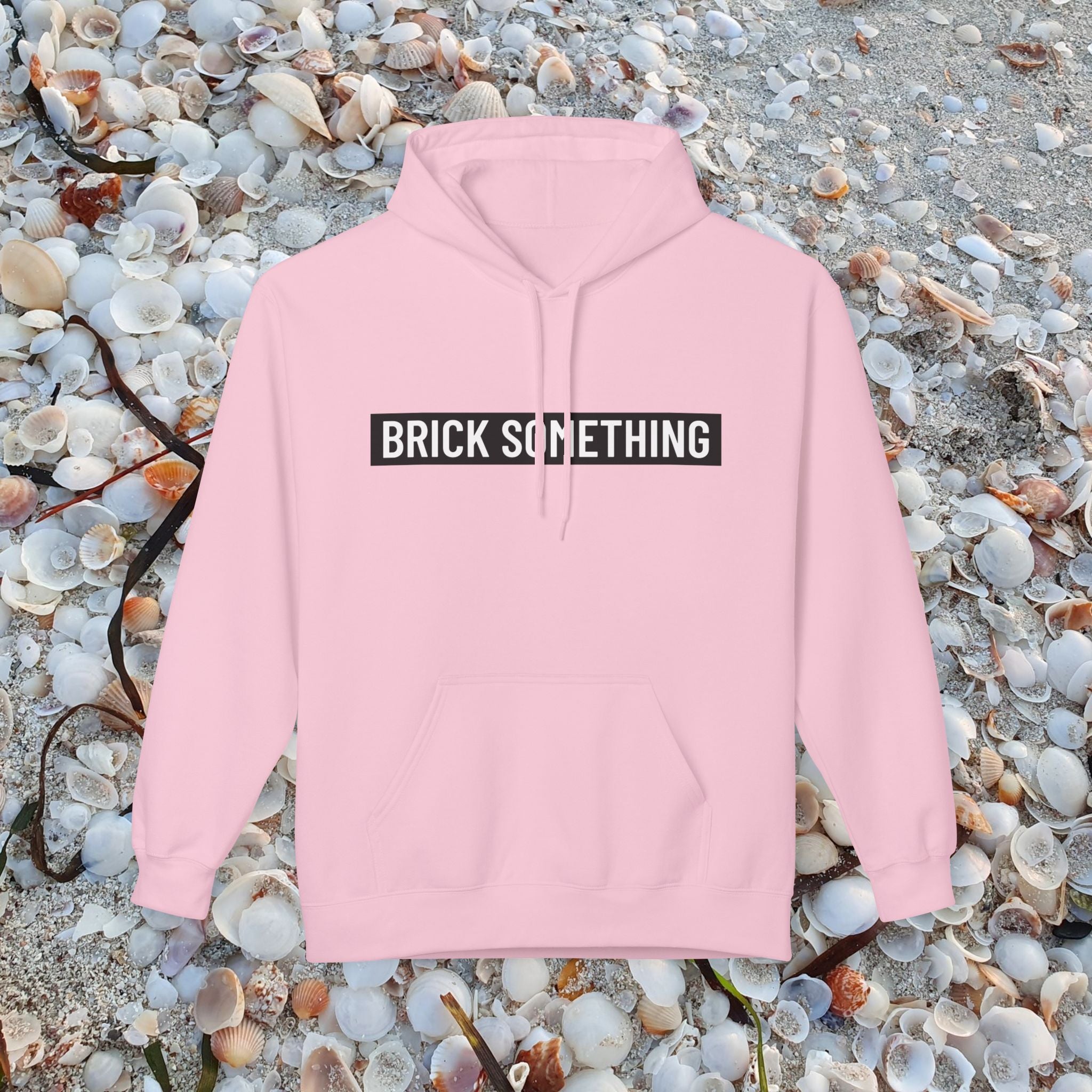 Brick Something Schriftzug Hoodie Männer