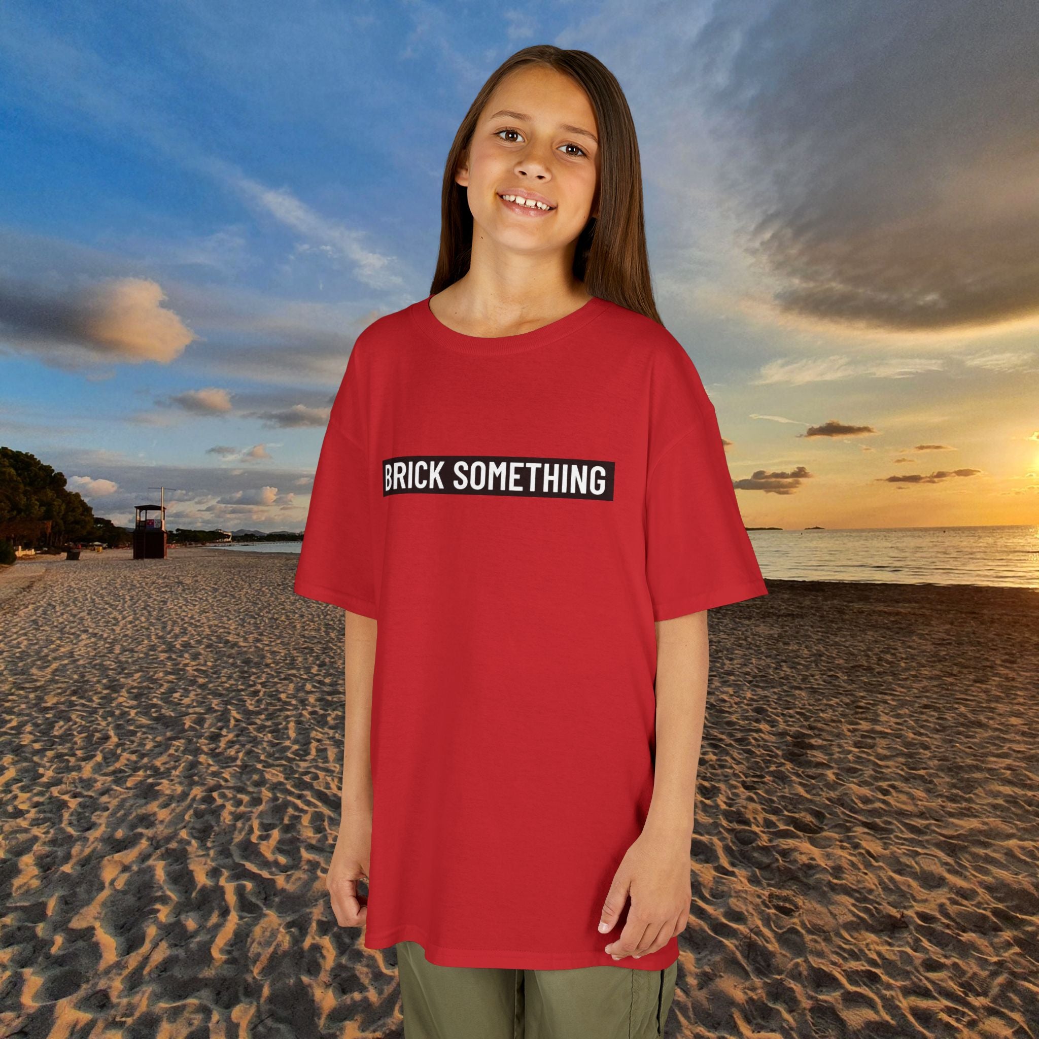 Brick Something Schriftzug T-Shirt Kinder