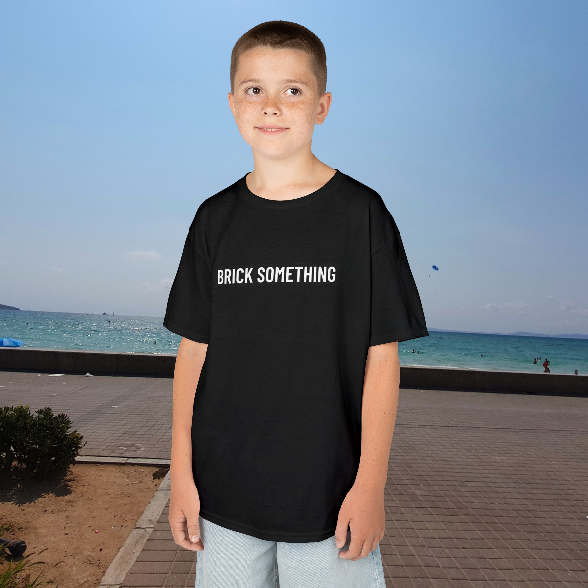 Brick Something Schriftzug T-Shirt Kinder