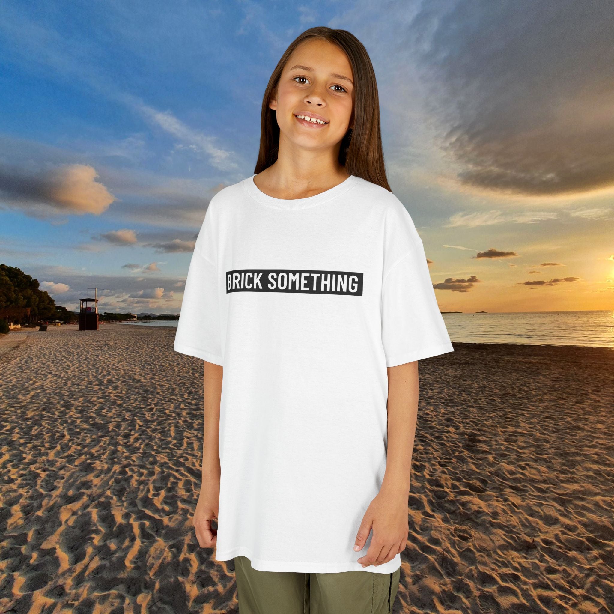 Brick Something Schriftzug T-Shirt Kinder