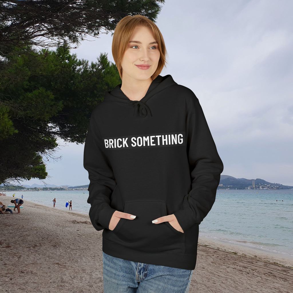 Brick Something Schriftzug Hoodie Frauen