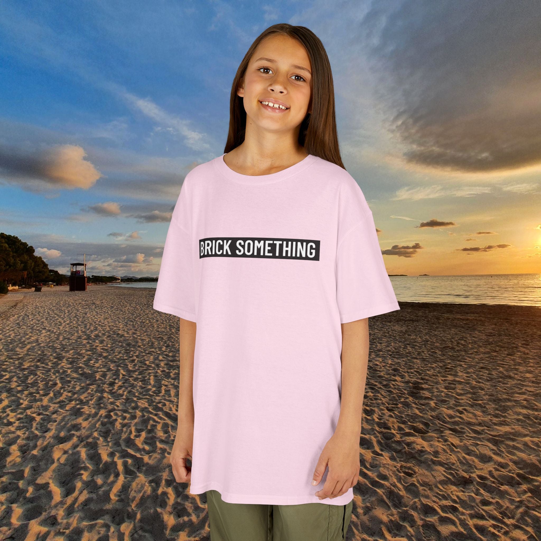 Brick Something Schriftzug T-Shirt Kinder