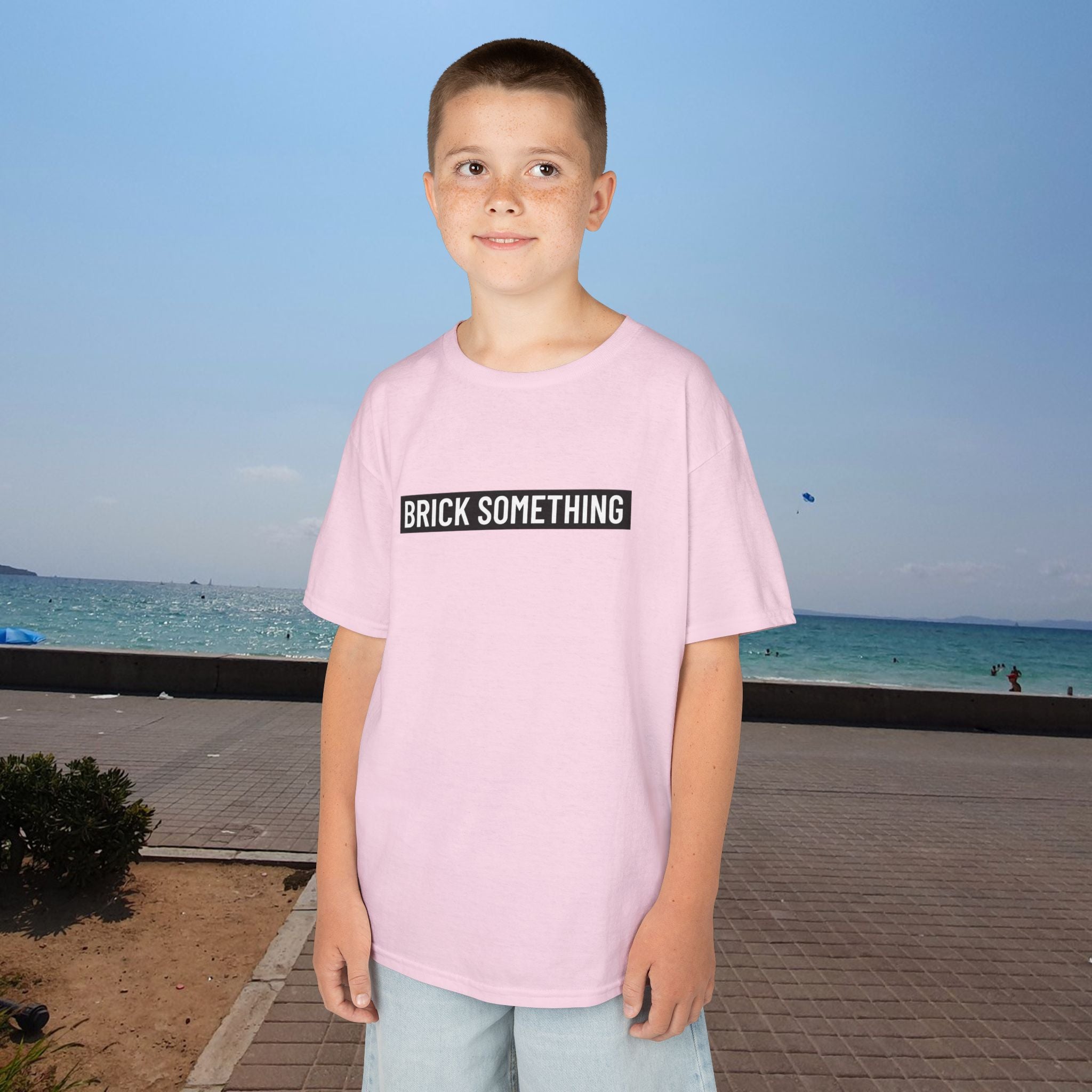 Brick Something Schriftzug T-Shirt Kinder